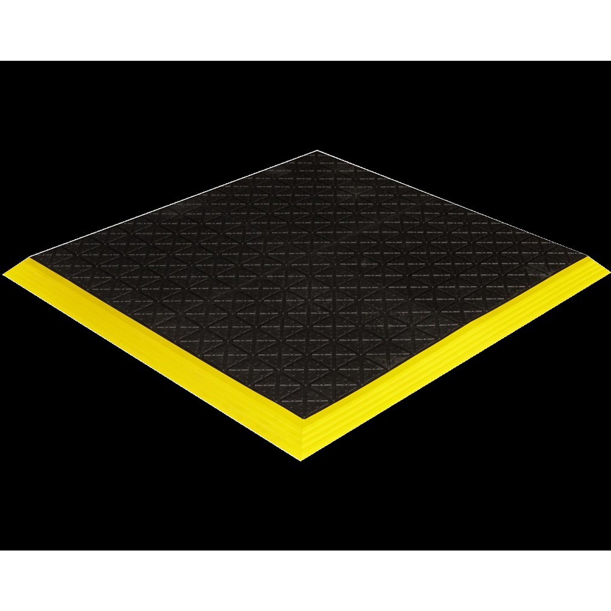Crown Matting Technologies, Ergo X-Treme Solid-Top 39in.x114in. Black w/Yellow, Width 36 in, Length 108 in, Thickness 3/4 in, Model# XT 0039SB